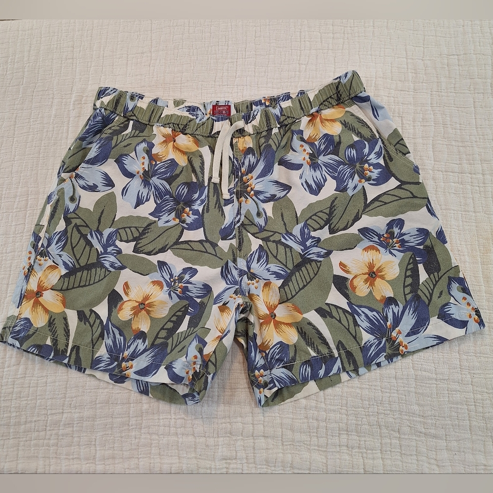 Levi's Floral Hybrid Shorts - Blue and Green